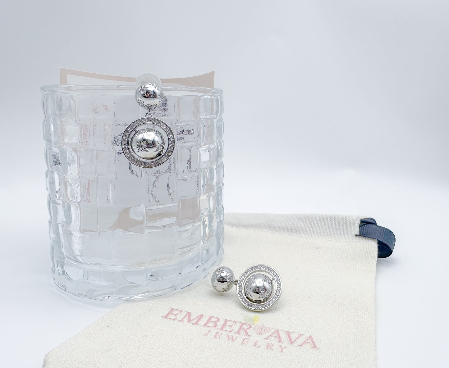 Stylish Natural Agate Earrings with Zircon Accents