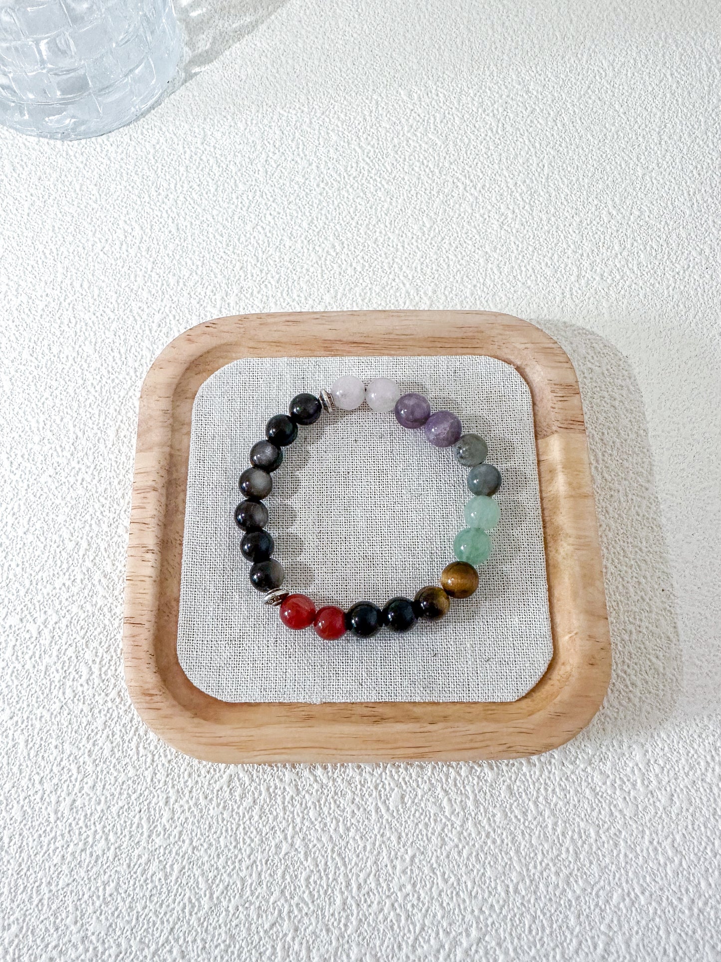 Multicolor Healing Gemstone Bead Bracelet