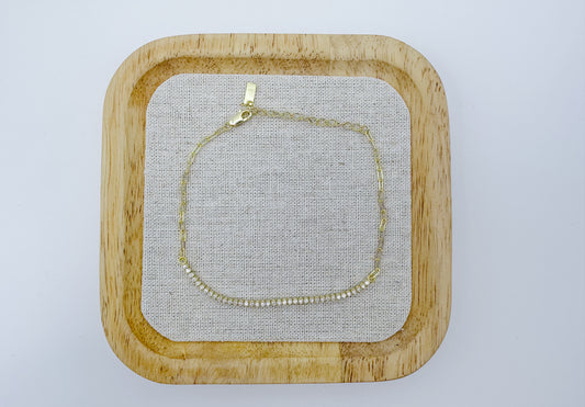 S925 Sterling Silver Bracelet with 3A Zirconia – 14K Gold-Plated