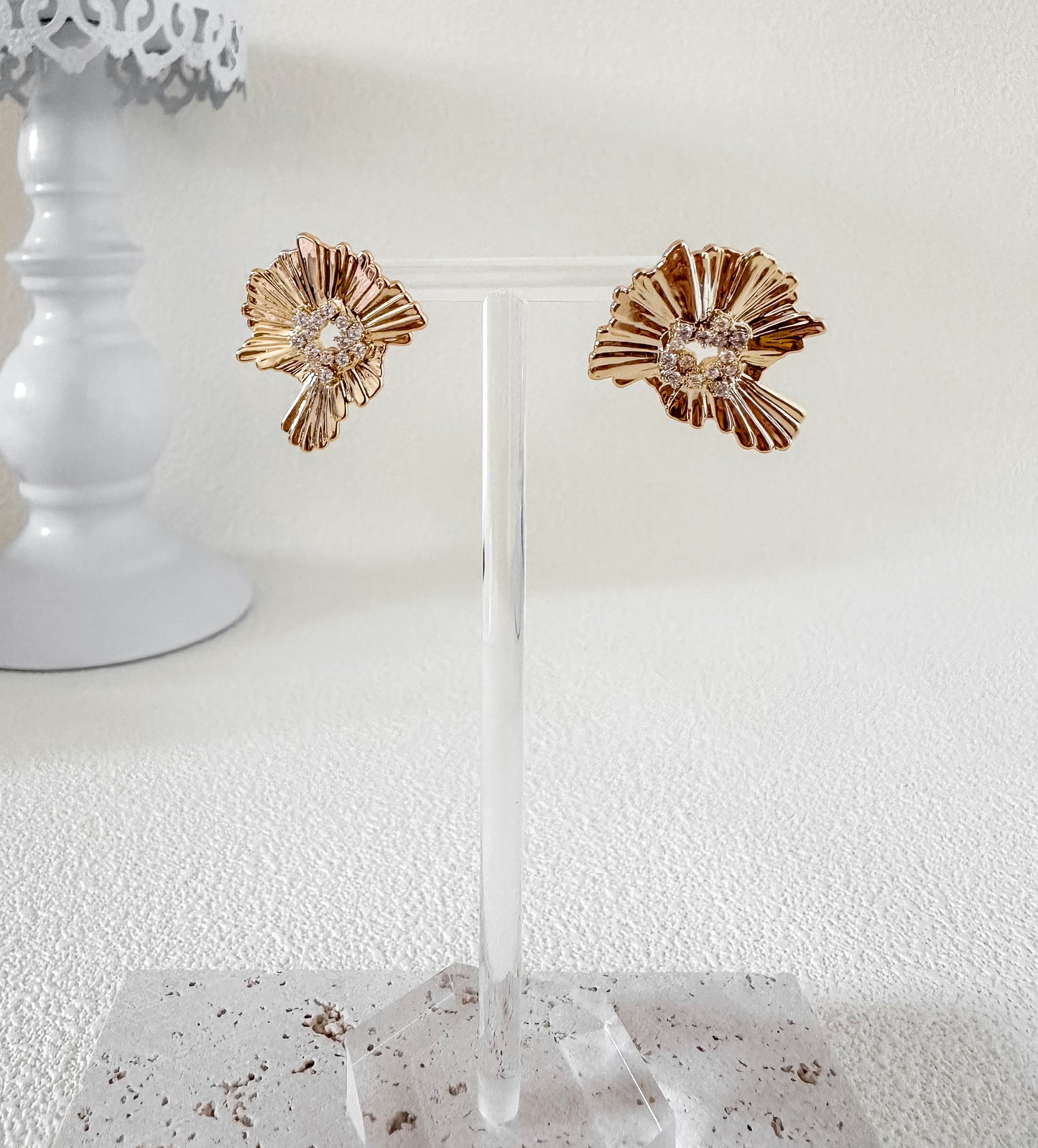 Baroque Vintage Earrings 18K Gold-Plated