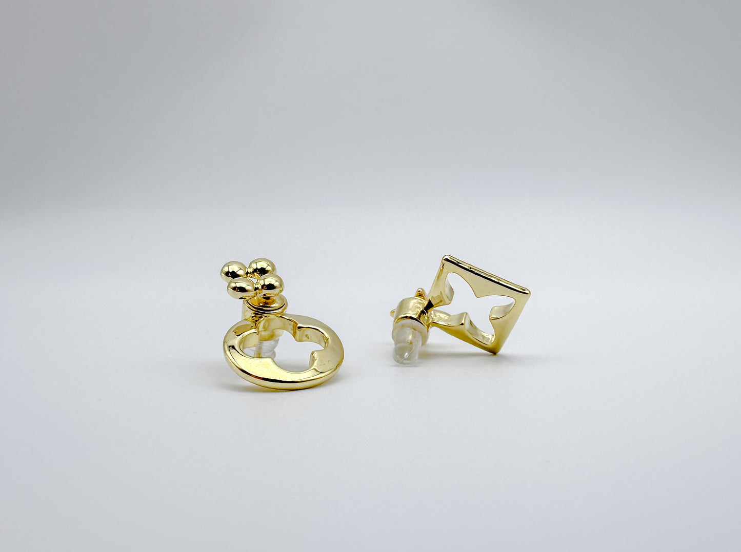 Stylish Asymmetrical Hollow Earrings 14K Gold-Plated