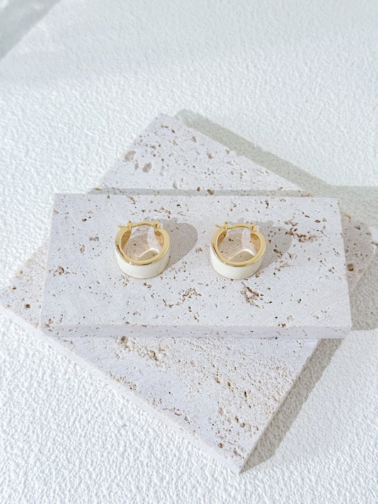 Irregular Hoop Earrings 18K Gold-Plated