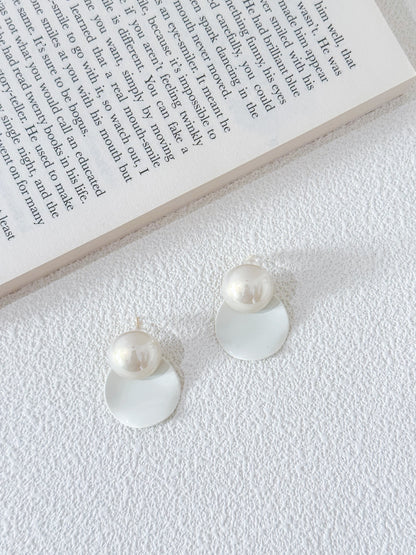 Vintage Irregular Acrylic Pearl Bead Earrings