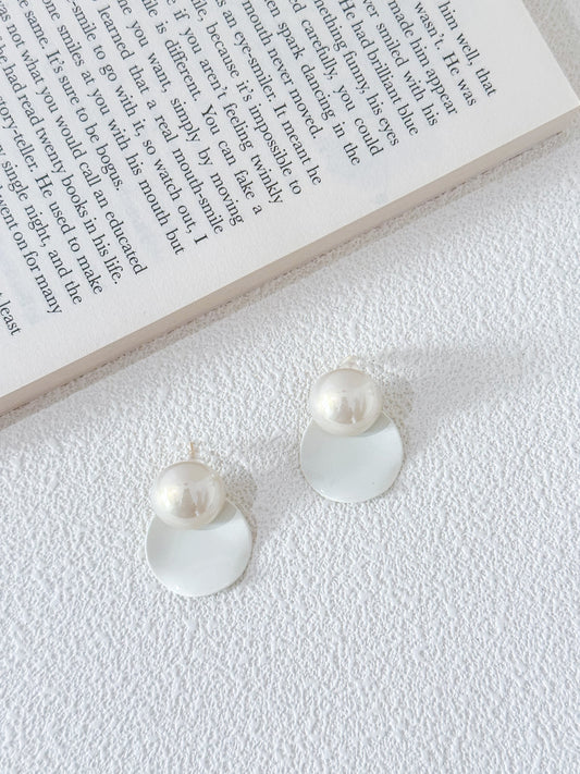 Vintage Irregular Acrylic Pearl Bead Earrings