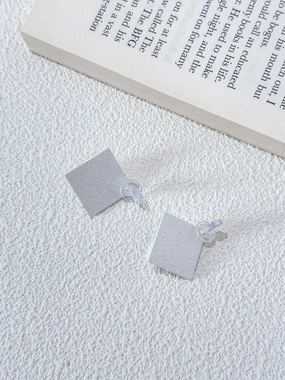 Matte Square Stud Earrings