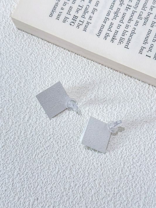 Matte Square Stud Earrings