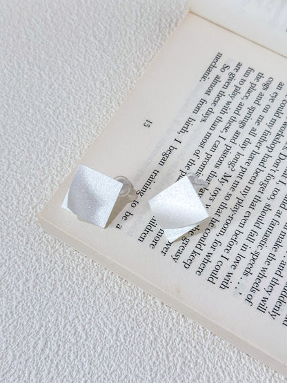 Matte Square Stud Earrings