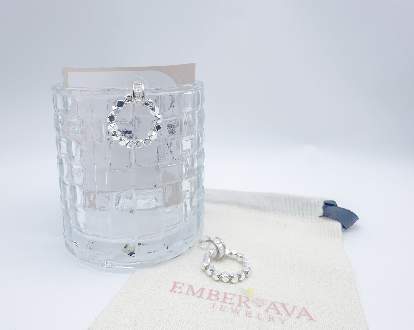 Silver Circle Drop Earrings