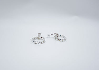 Silver Circle Drop Earrings