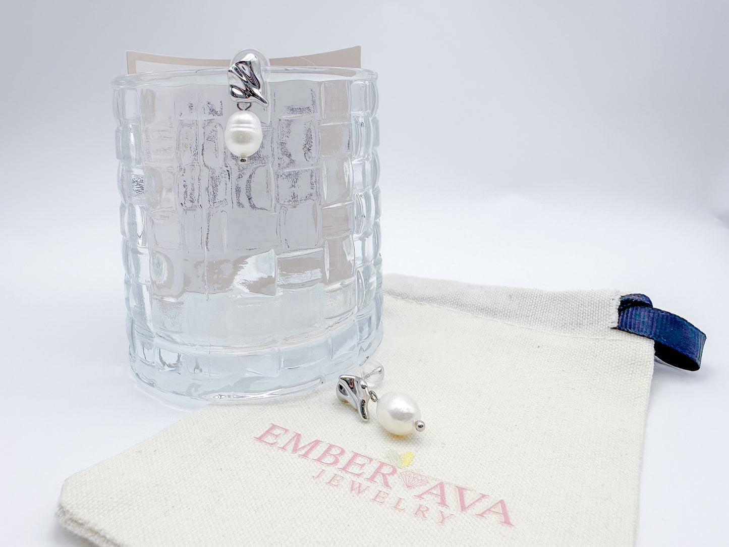 Silver Natural Pearl Drop Earrings