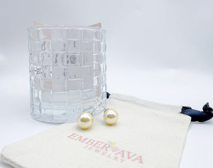 Crystal Pearl Stud Earrings