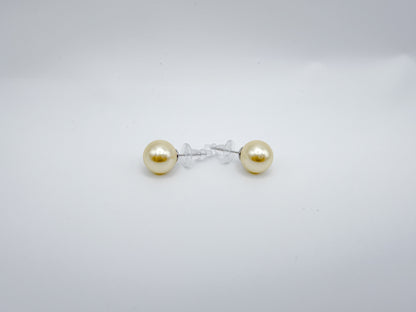 Crystal Pearl Stud Earrings