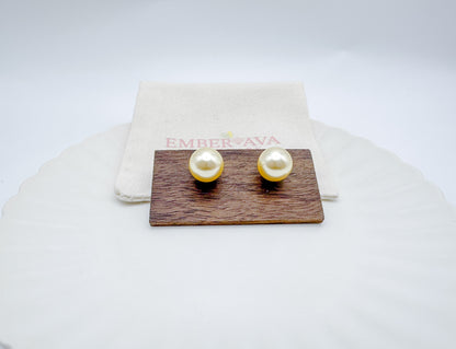 Crystal Pearl Stud Earrings