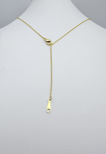 Red Crystal Ball Pendant in Yellow Gold Necklace