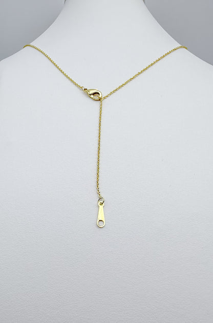 Purple Crystal Ball Pendant in Yellow Gold Necklace
