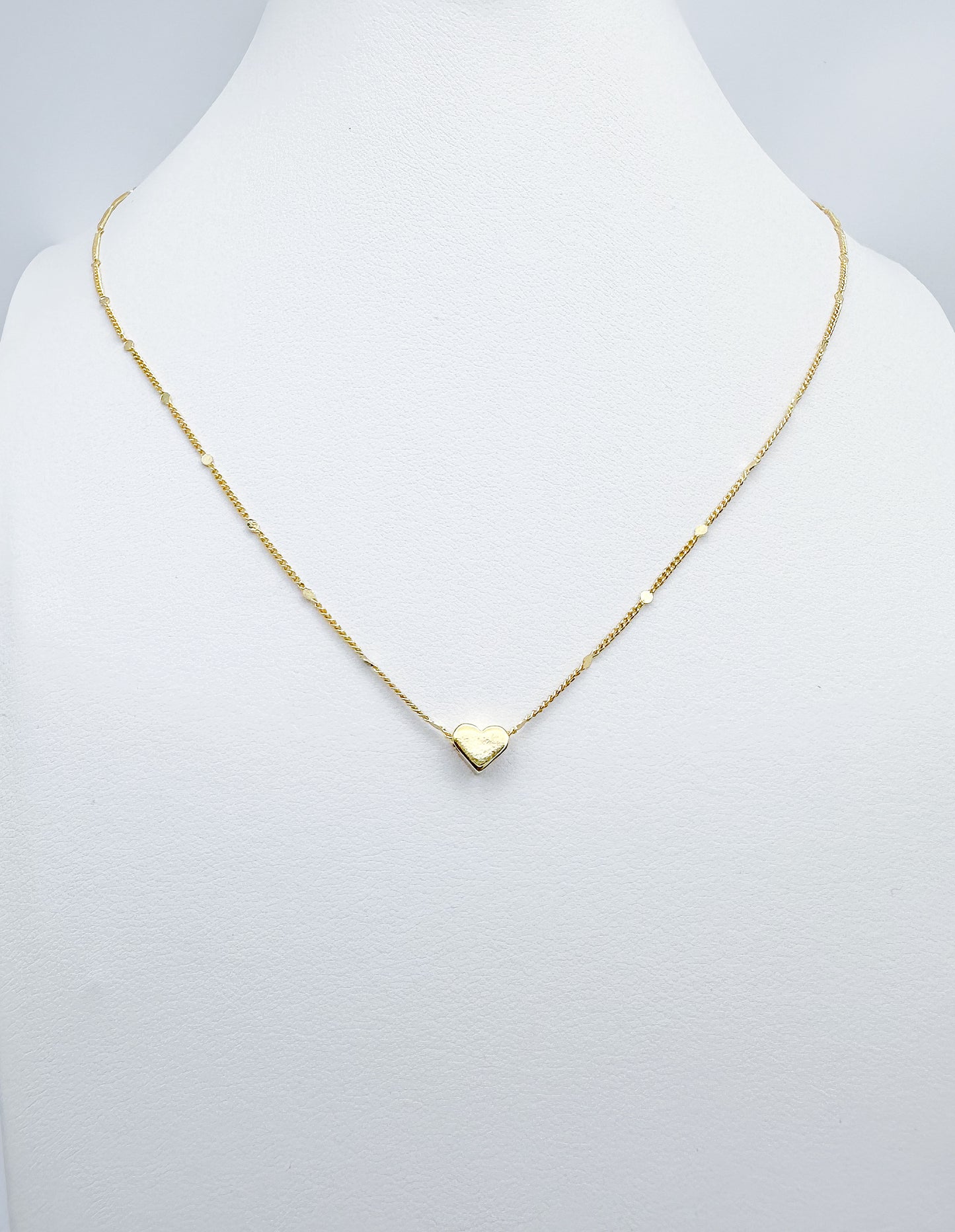 Delicate Rose Gold Heart Pendant Necklace