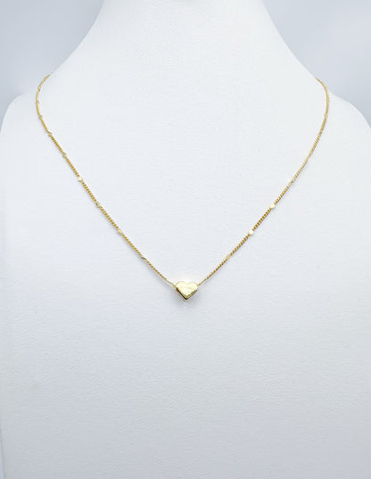 Delicate Rose Gold Heart Pendant Necklace