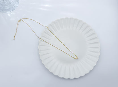 Delicate Rose Gold Heart Pendant Necklace