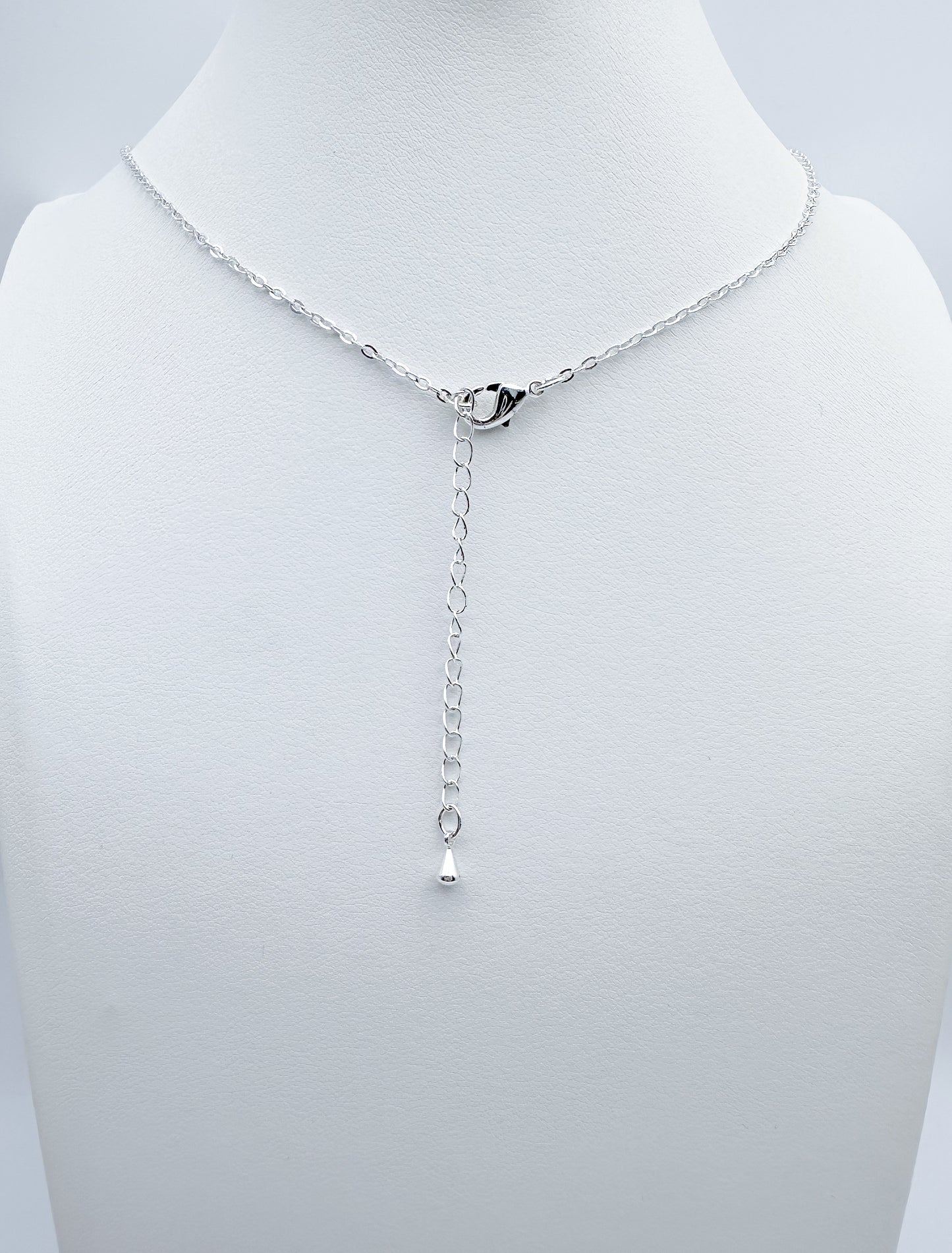 Minimalist Smile Bar Long Necklace – Silver Tone